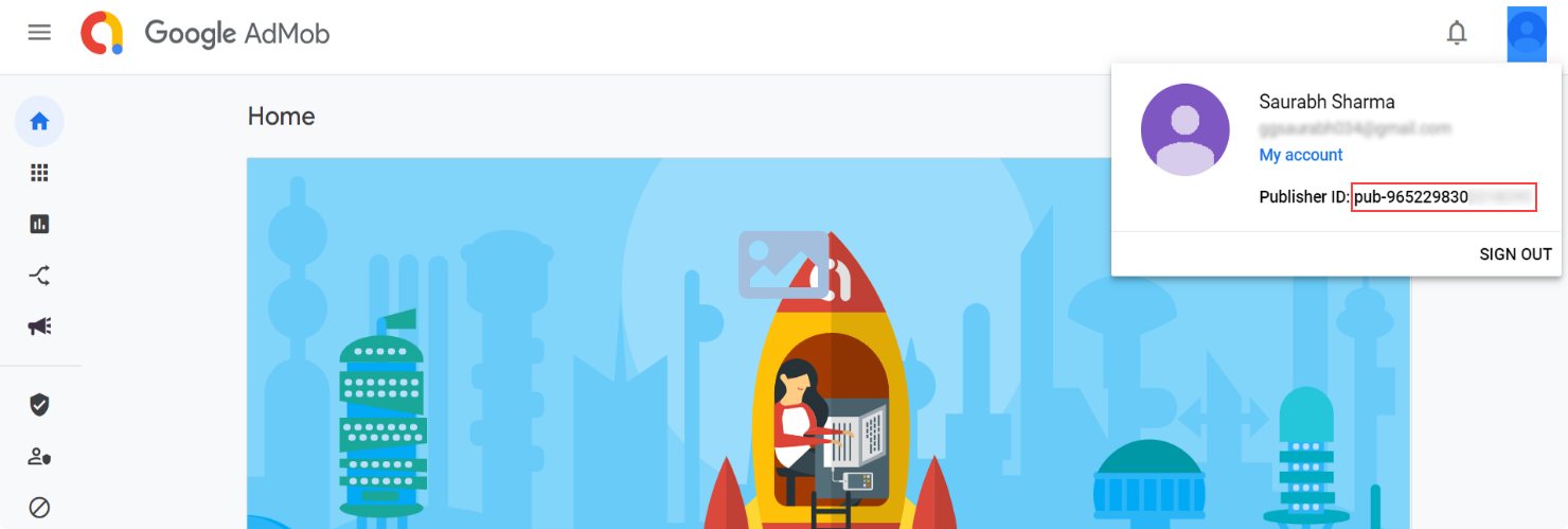 Share your AdMob Publisher ID