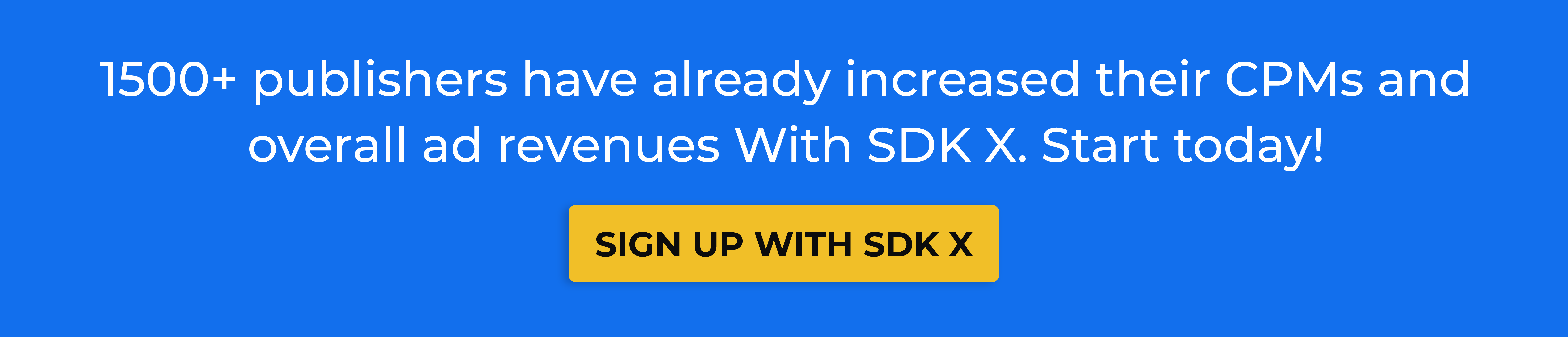 Sign up with SDK X Sign up with SDK X