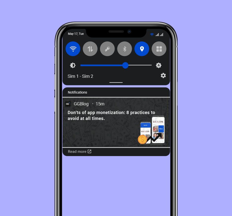 Sample for push notifications